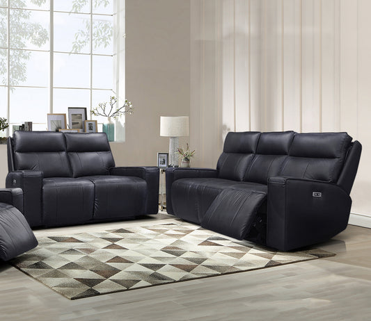 Dual power black leather Recliner Sofa/Love Seat Model 99943P-BLK. Toronto Stocks limited
