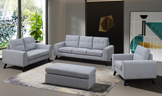 Model 99947LGY  Fabric Sofa/Love Seat/Chair /Ottoman two colors Toronto stocks