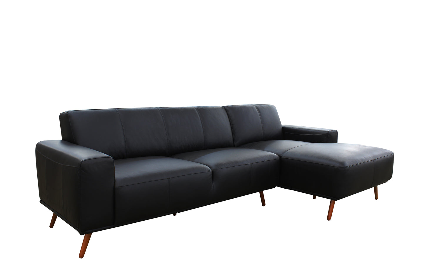 Model 99956BLKSS Full Leather Sectional Sofa . Very Limited Toronto Stocks.