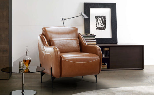 Model 99959BRW Full Leather Accent Chair Limited Toronto stock