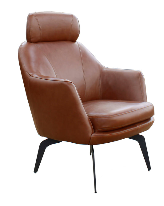 Fauteuil d'appoint en cuir pleine fleur, modèle 99960CHC. Stock limité à Toronto.