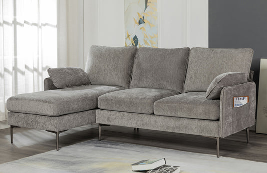 Model 99970GYSS  Sectional with Reversible Chaise and 2 Pillows. Limited Toronto Stocks.