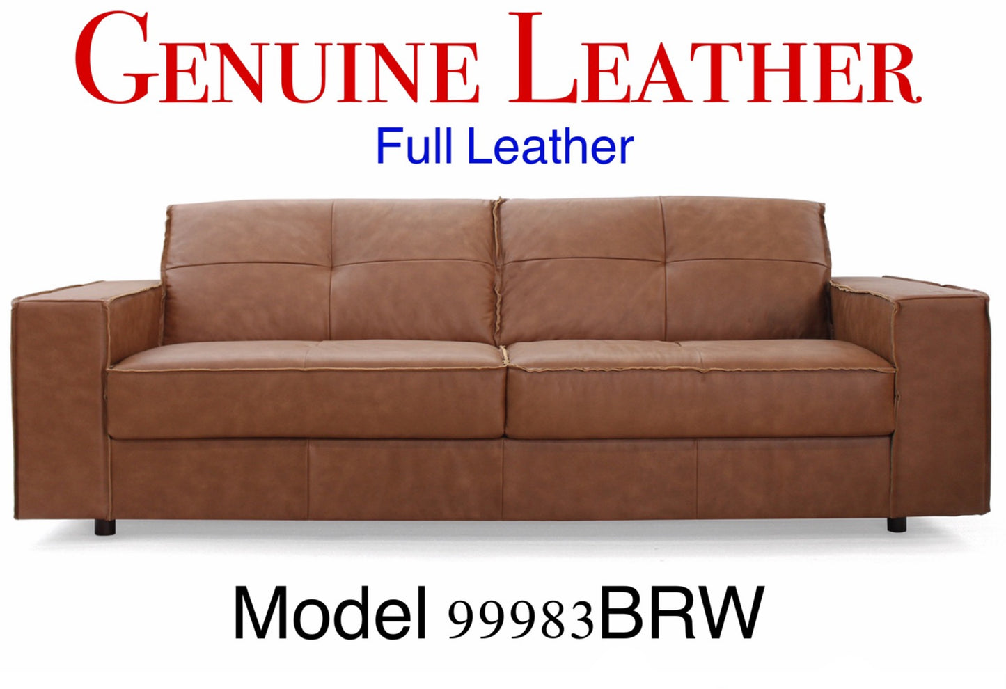 Model 99983BRW/BLK-2  Leather Love seat only   Limited Toronto stock, Also in BLACK