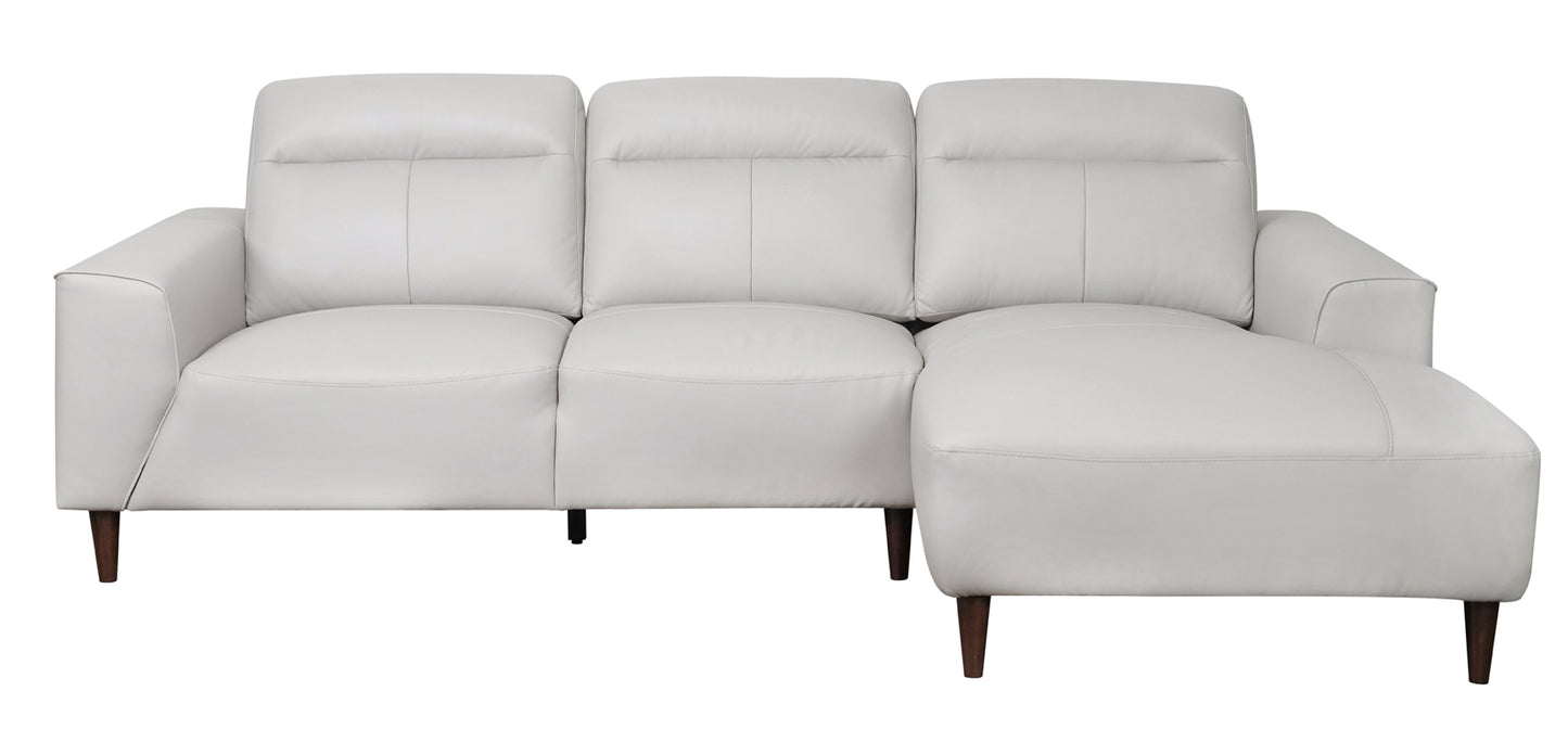 Model 99995LGYSS Leather Sectional with Right Side Chaise .Toronto Stocks