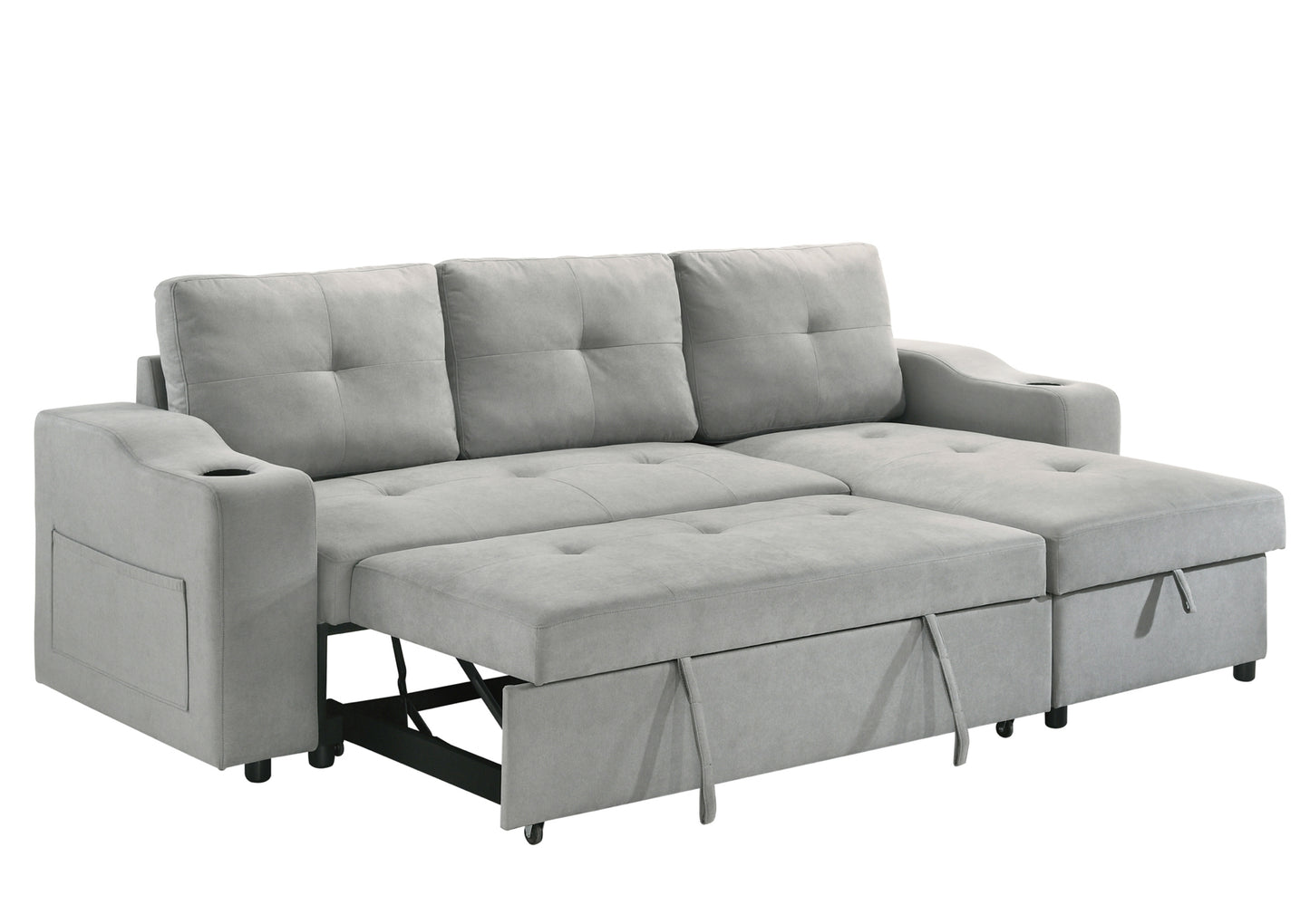 Model  99034GYSS Sectional with Pull-out Sleeper and Reversible Storage Chaise, Toronto Stocks