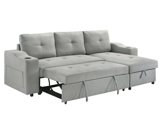 Model  99034GYSS Sectional with Pull-out Sleeper and Reversible Storage Chaise, Toronto Stocks