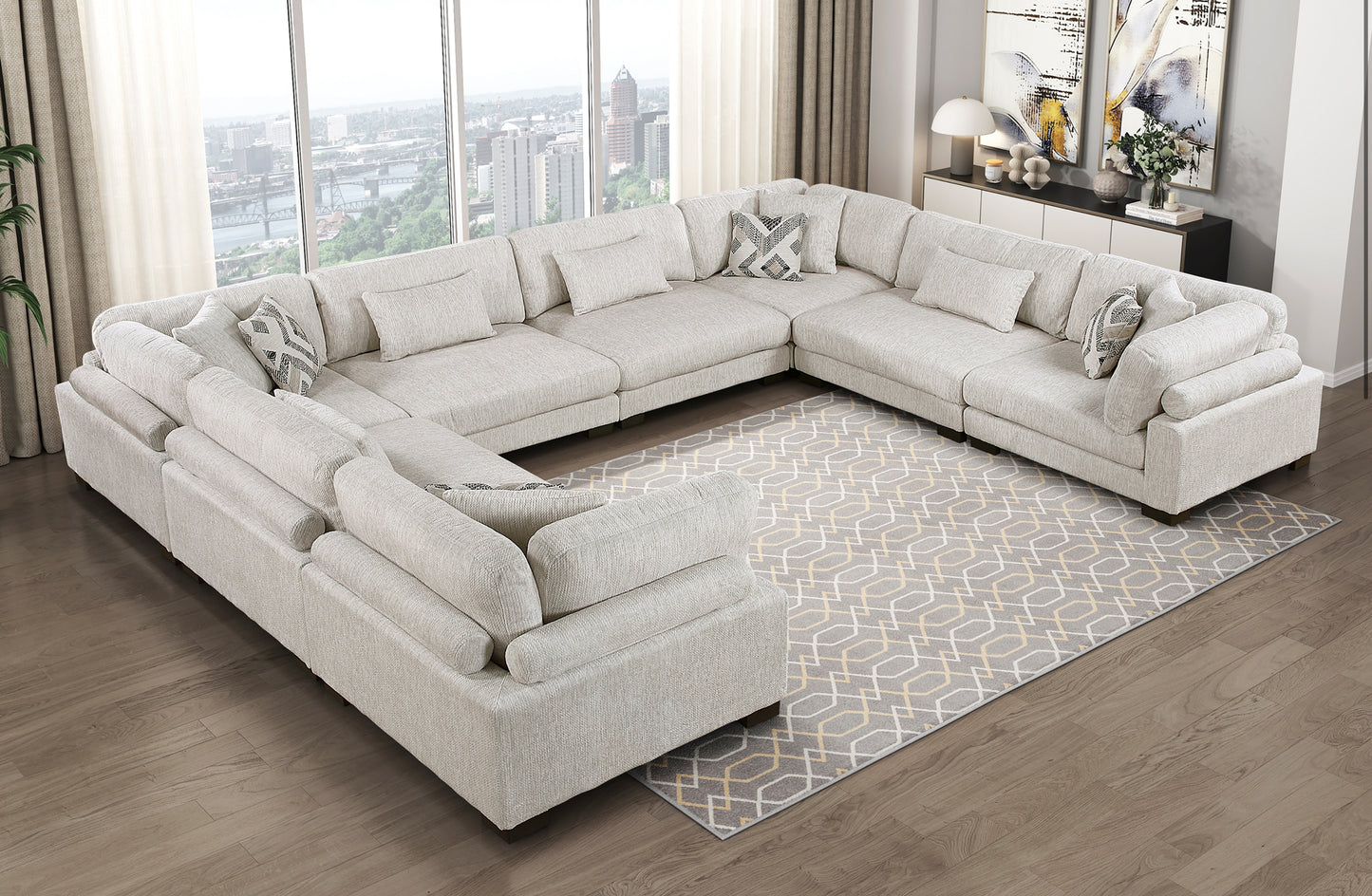 Model 9555BEG*84CR4AC 8-Piece Modular Sectional Toronto stocks