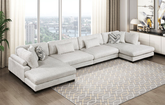 Model  9555BEG*42AC2VC 4-Piece Modular Sectional with Chaise  .Toronto stocks