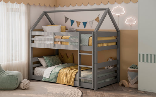 Model B2004TTLGY Twin over Twin House Bunk Bed, Toronto Stocks