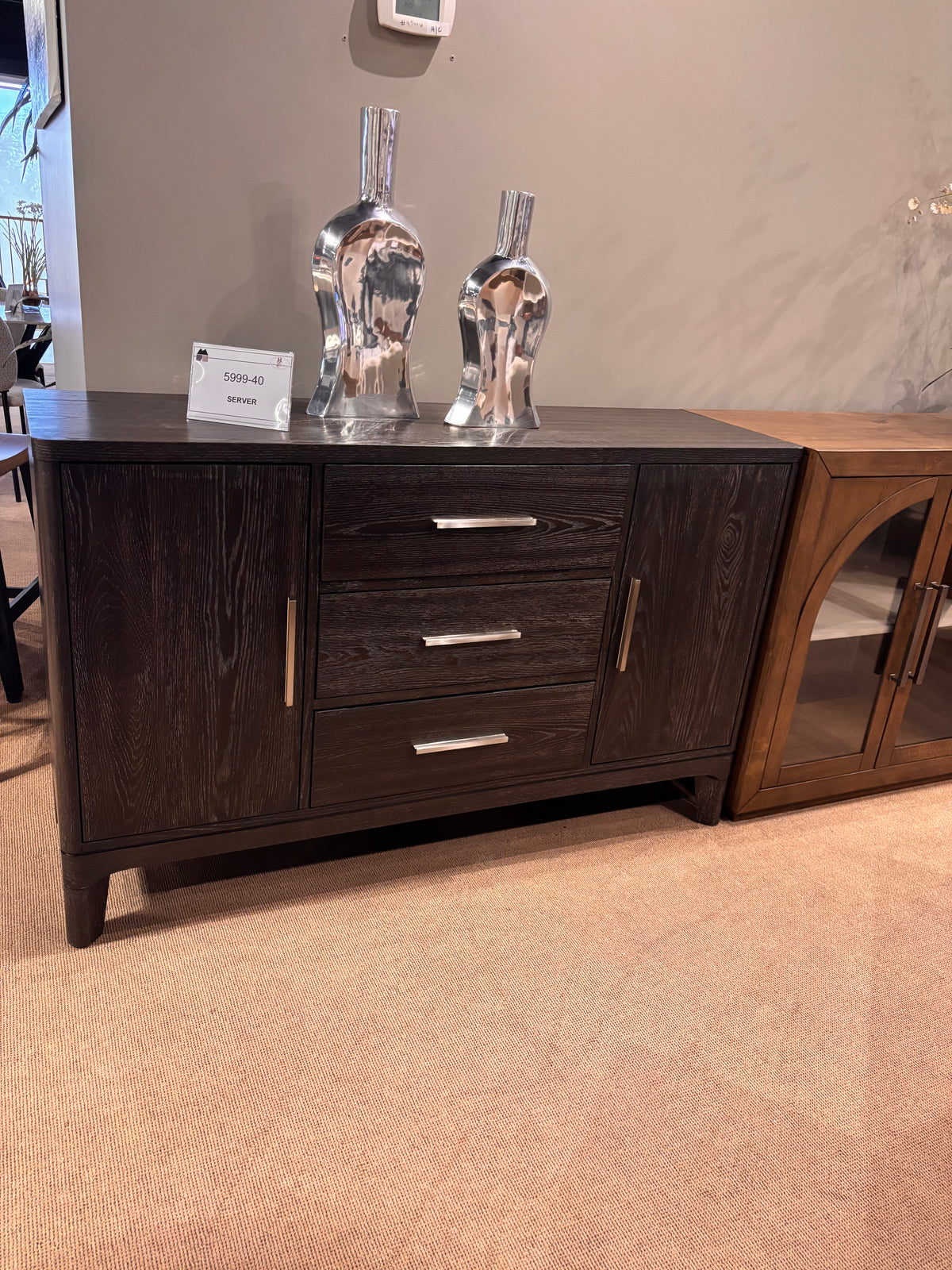 Model 5999 dark wood-grain dining tabletop