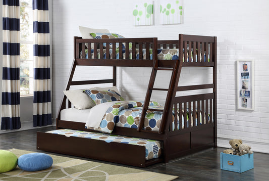Model B2013TFE Twin/Full Bunk Bed with Drawers/Trundle options . Toronto stock