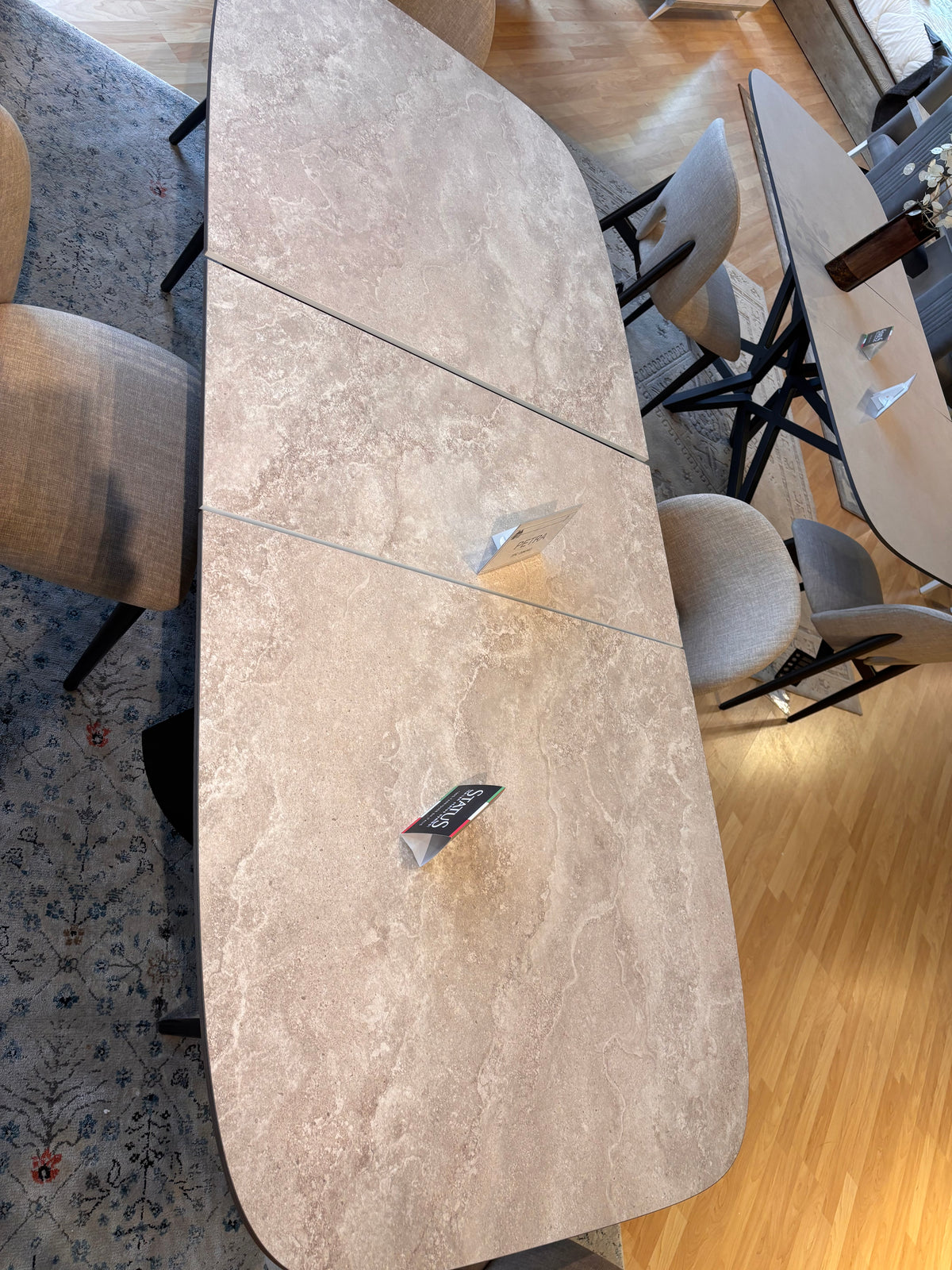 Petra Italian stone-look extension dining tabletop