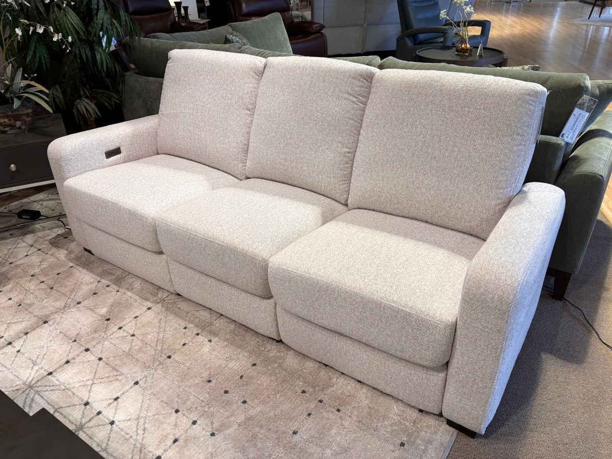 Model 98479 living room set with sofa, loveseat, and power recliner chair in showroom