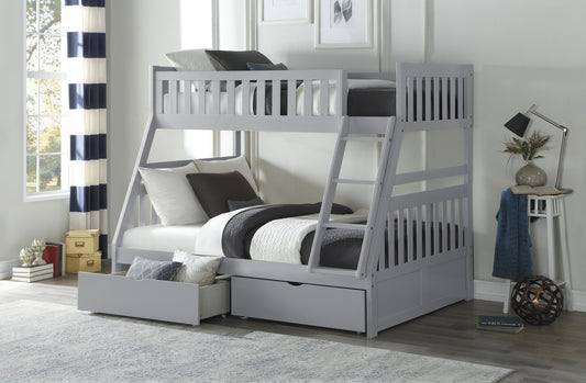 Model B2063TF  Twin/Full Bunk Bed with Drawers/Trundle options . Toronto stock