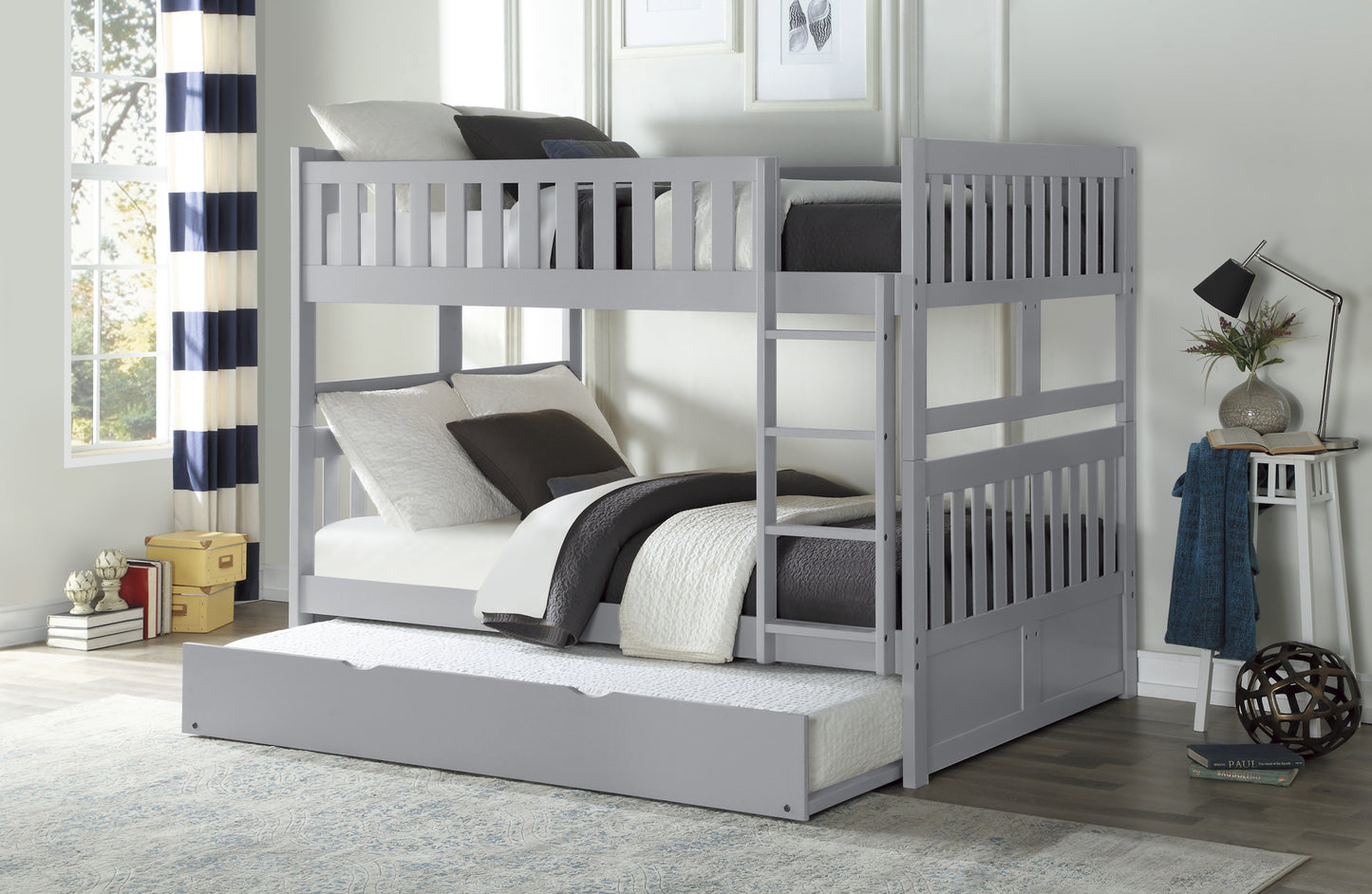 Model B2063FF Full/Full Bunk Bed with Drawers/Trundle options . Toronto stock