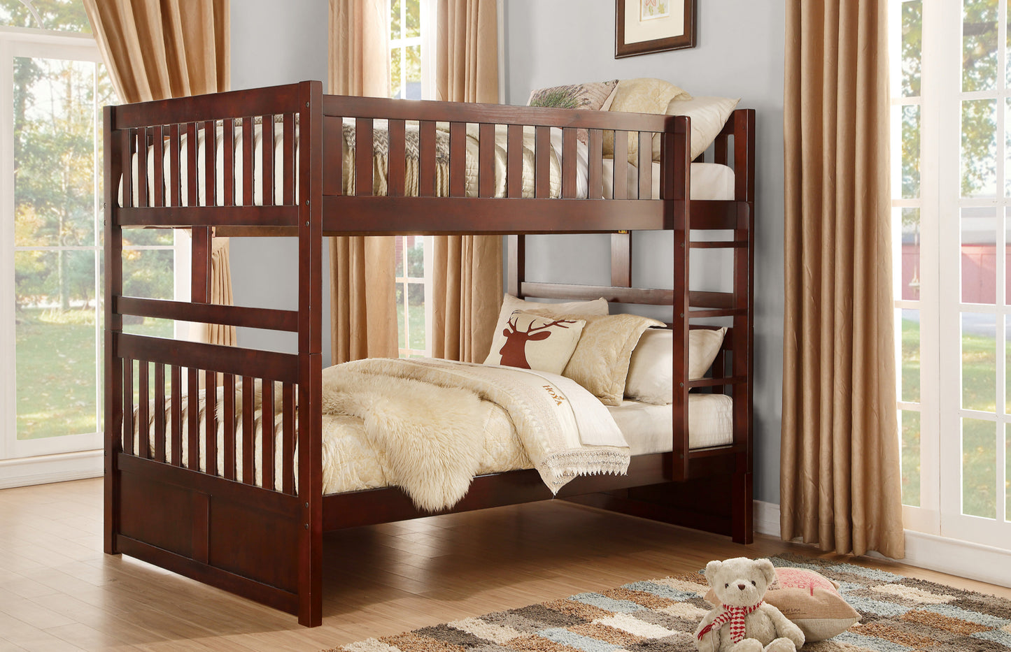 Model B2013FFDC  Full/Full Bunk Bed with Drawers/Trundle options . Toronto stock