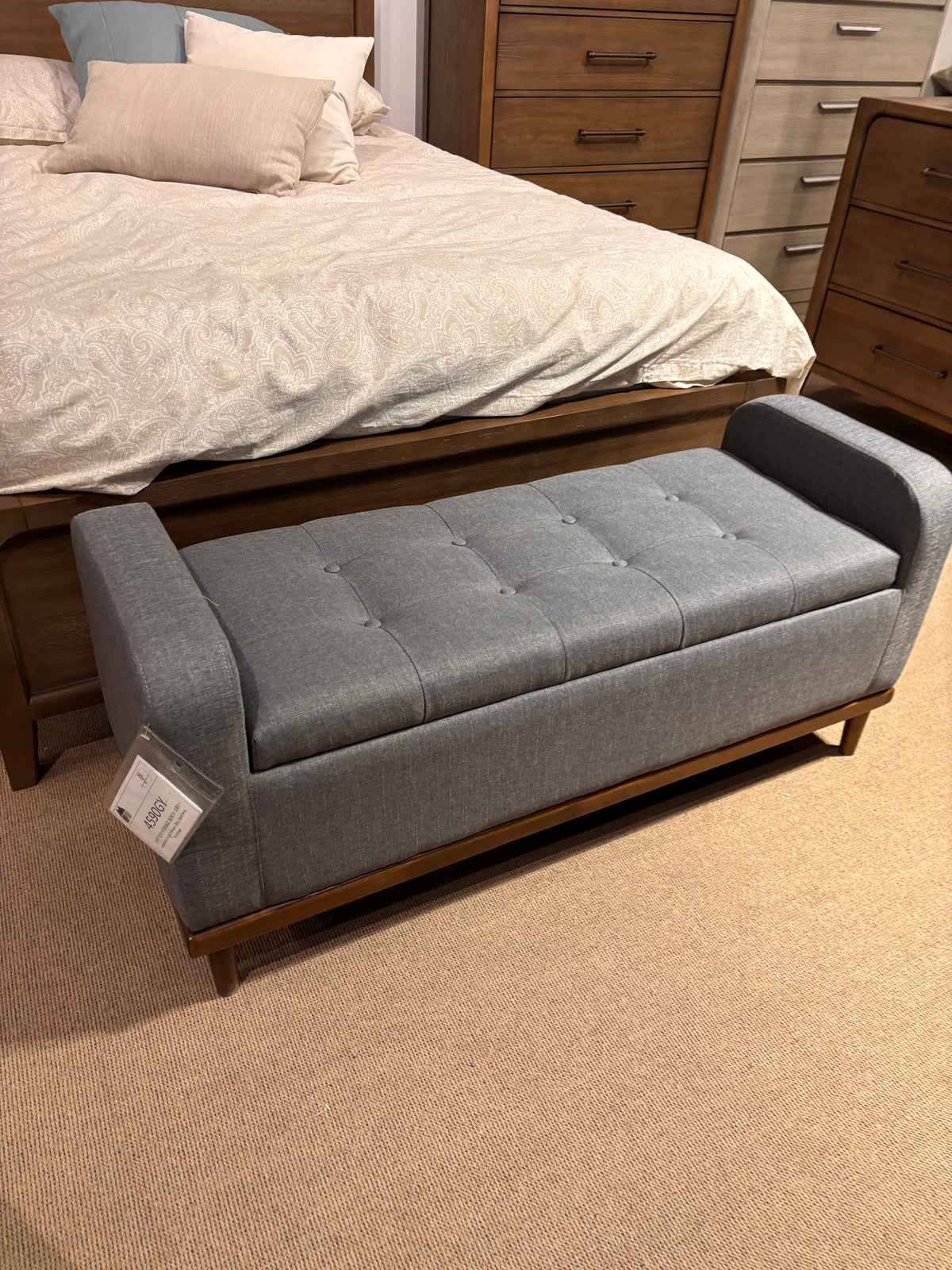 Model 4590 lift top storage bench in the first color