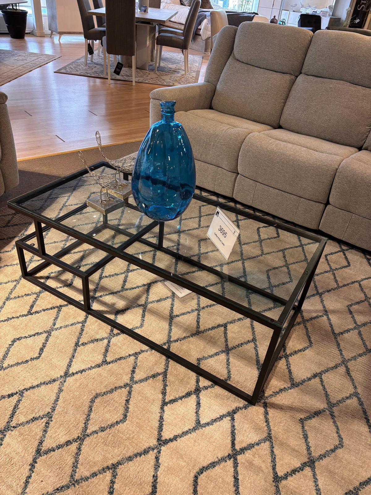 Model 3695 coffee table with glass top