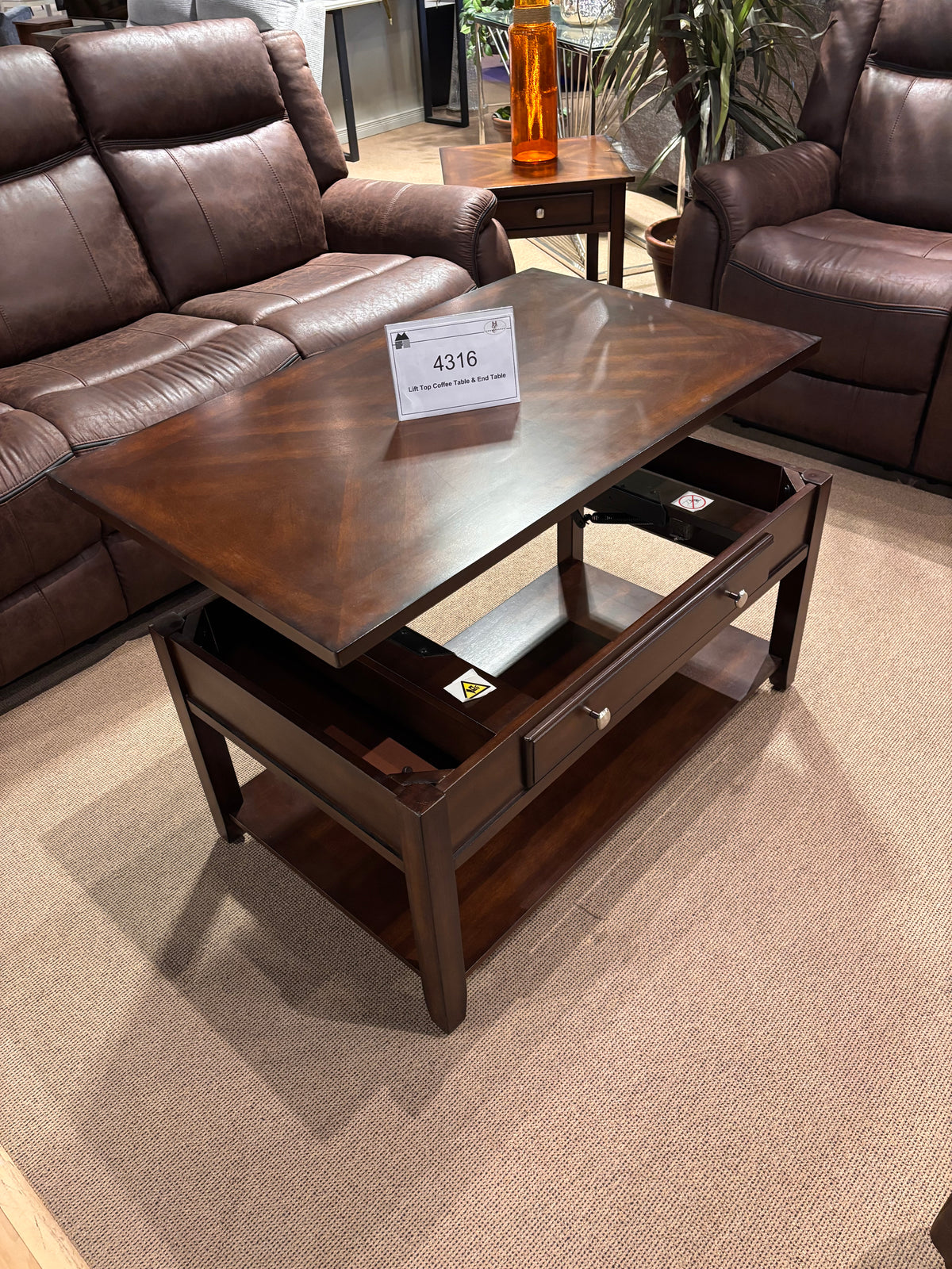 Model 4316 lift-top coffee table with storage