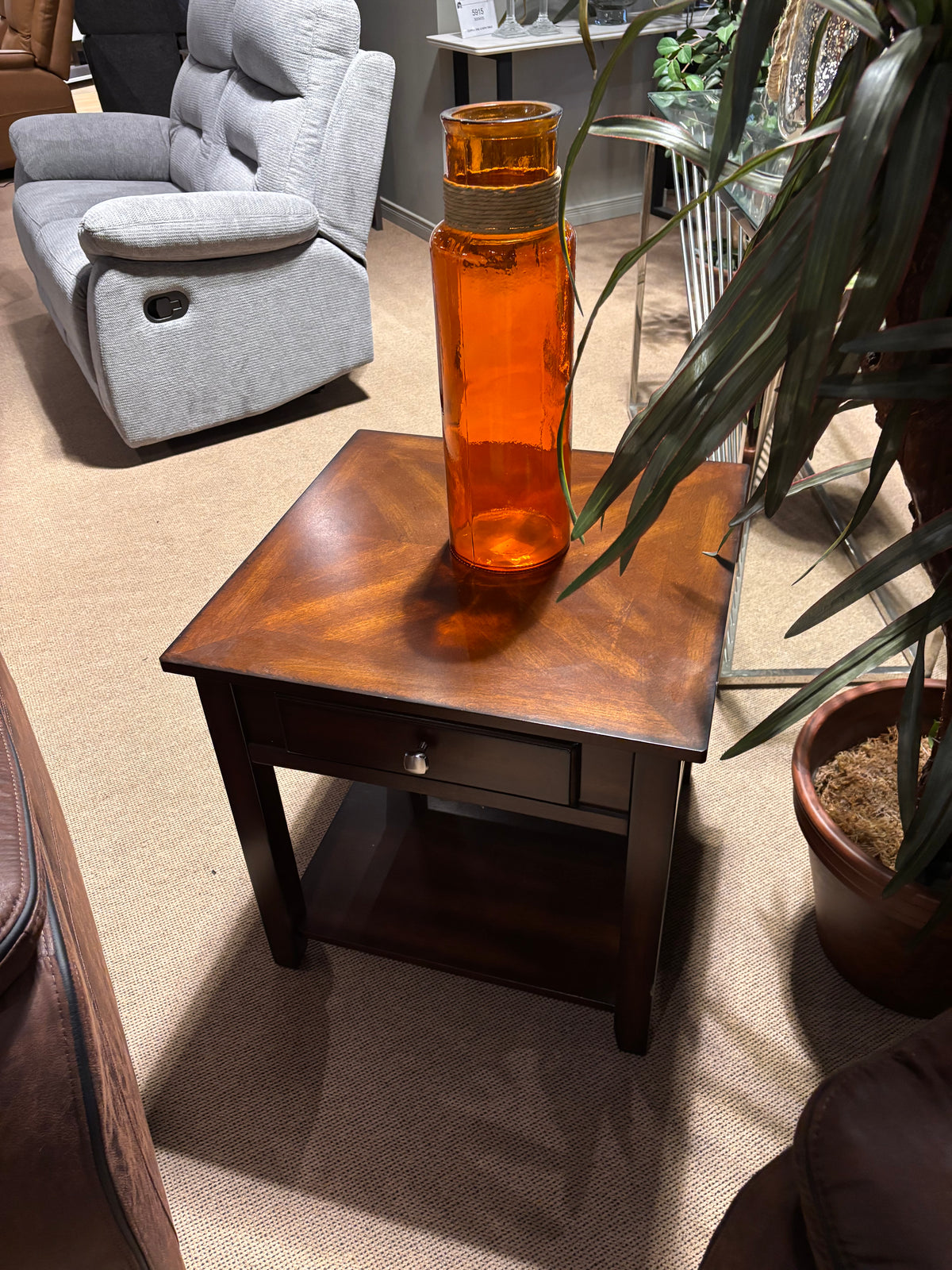 Model 4316 end table with drawer and lower shelf