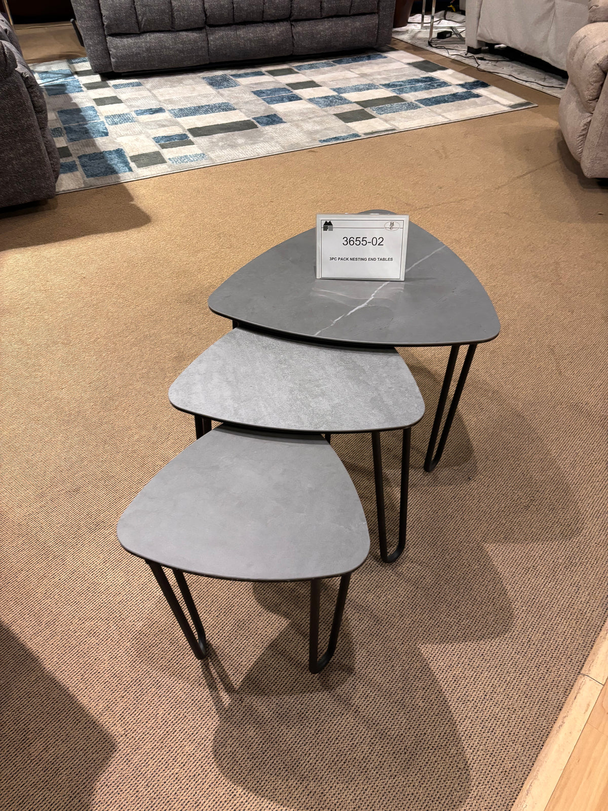 Model 3655 three-piece nesting table set
