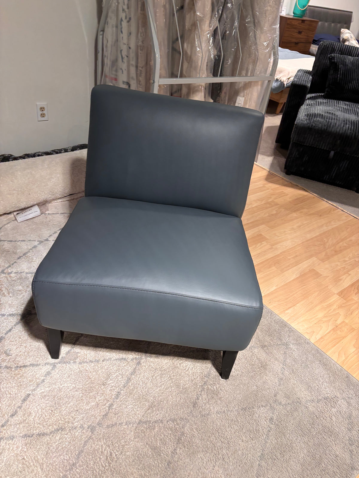 Model 1139 leather accent chair from the front