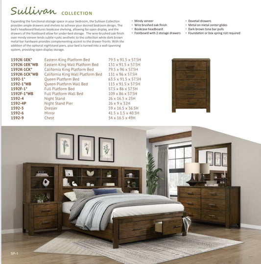 Model 1592  California Stocks Bedroom Set