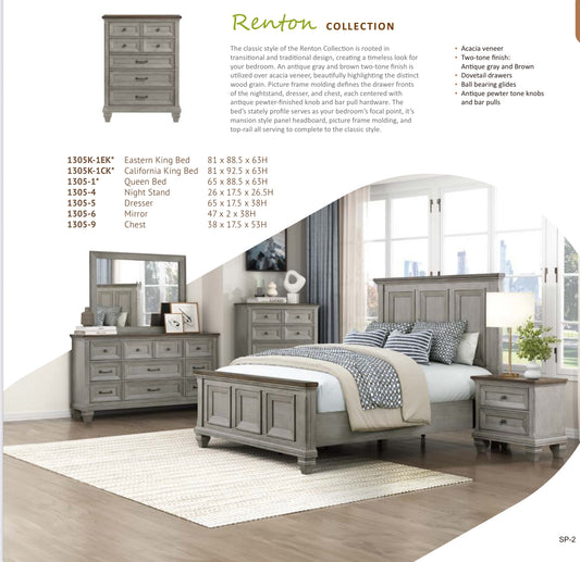 Model 1305 California Stocks Bedroom Set