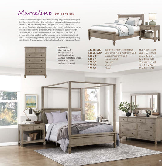 Model 1316 California Stocks Bedroom Set
