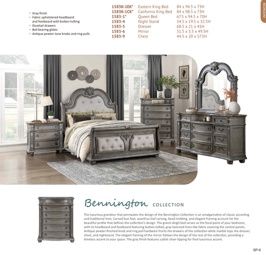 Model 1583 California Stocks Bedroom Set