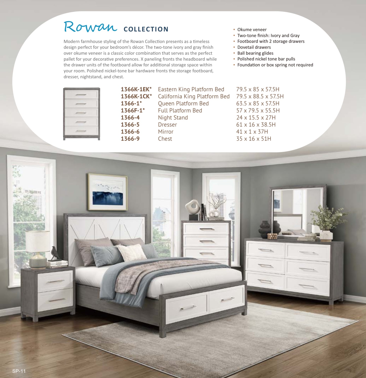 Model 1366 California Stocks Bedroom Set