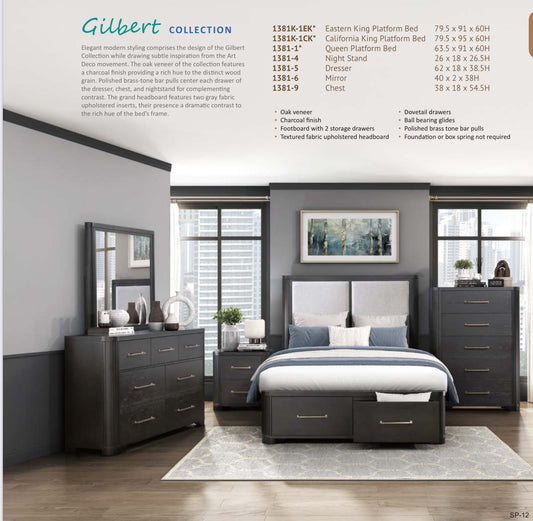 Model 1381 California Stocks Bedroom Set