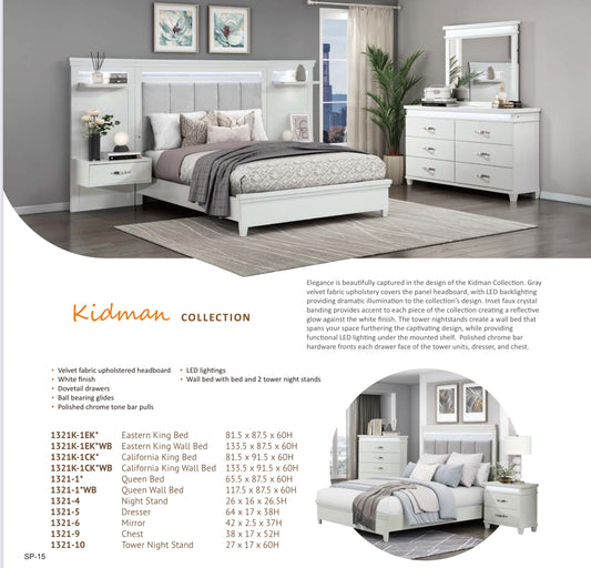 Model 1321 Panel  California Stocks Bedroom Set
