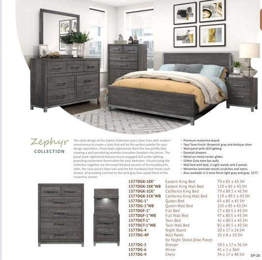 Model 1577DG California/Toronto Stocks Bedroom Set