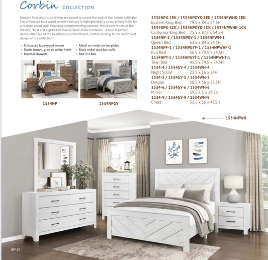 Model 1534NPWH California/Toronto Stocks Bedroom Set