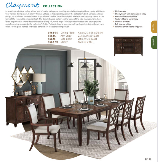 Model 5962  Dining Set Toronto/California  Stocks