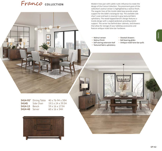 Model 5414  Dining Set  California  Stocks