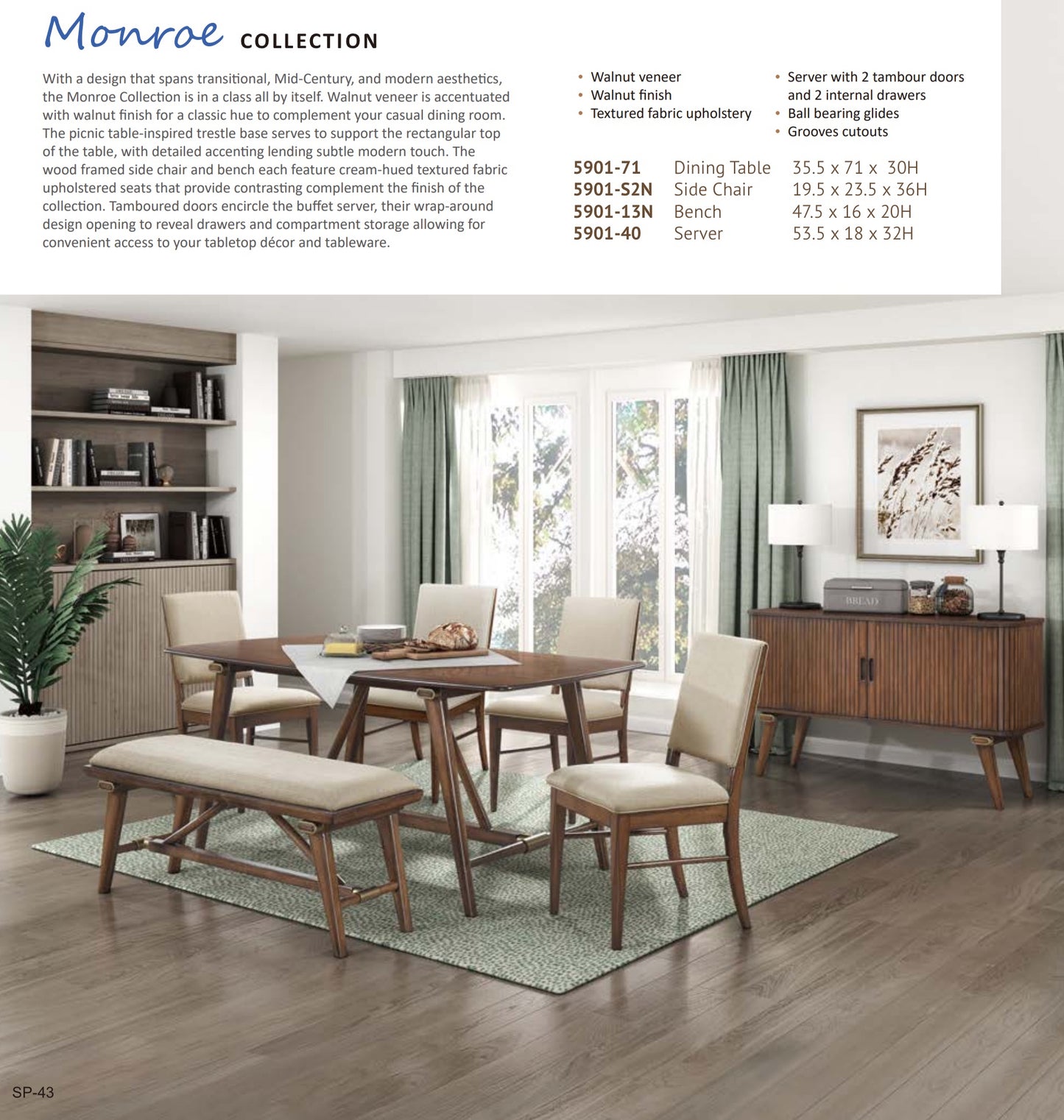 Model 5901 Dining Set  California  Stocks
