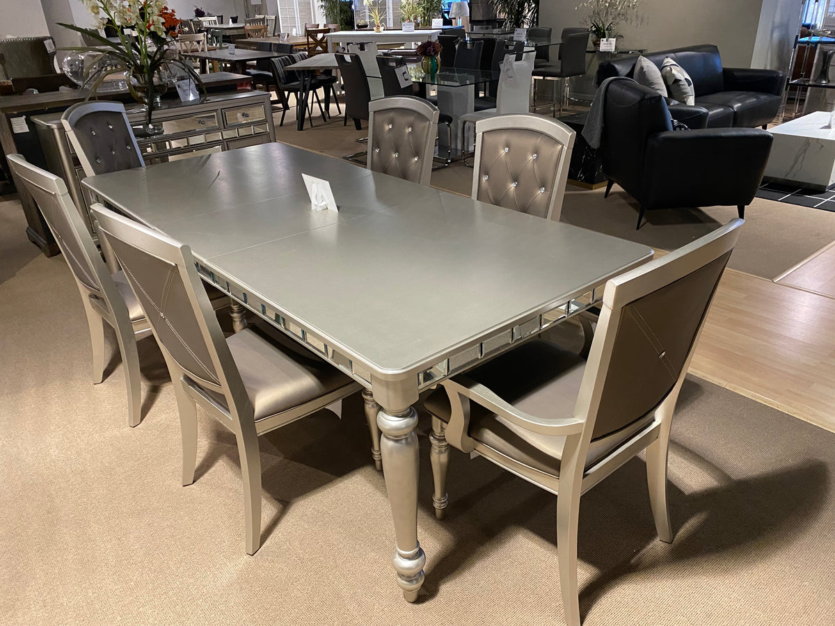 Model 5477N mirrored buffet with storage cabinets and drawers
