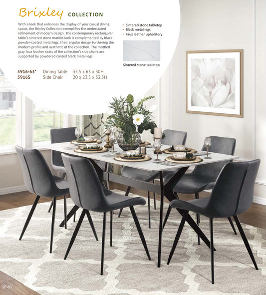 Model 5916 Sintered Stone Modern Dining Set  TORONTO/California Stocks