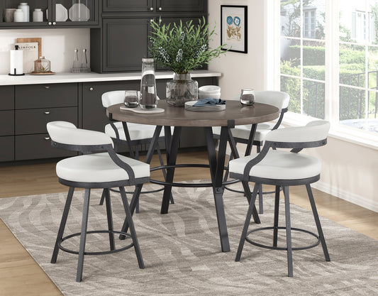 Model 5565M-36DT Counter Dining Table California Stock with 5565M White counter Chairs  Toronto Stocks