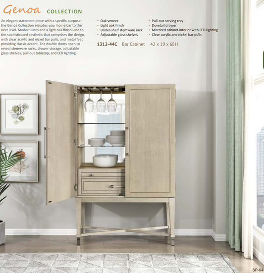 Model 1312-44C Bar Cabinet California Stocks