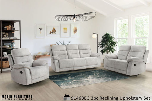 NEW arrival Manual Fabric Recliner Model 9146BEG
