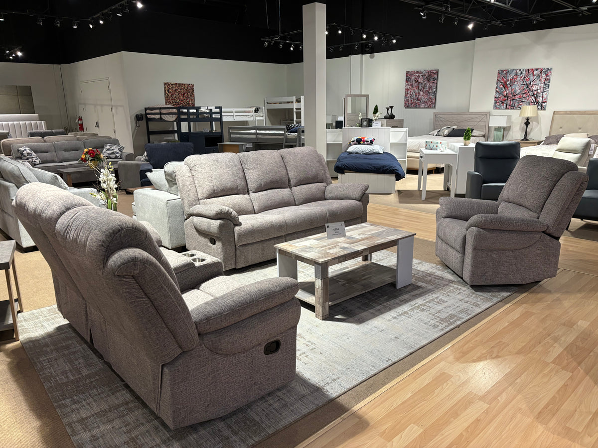 Model 99704 recliner set with sofa, loveseat, and recliner chair