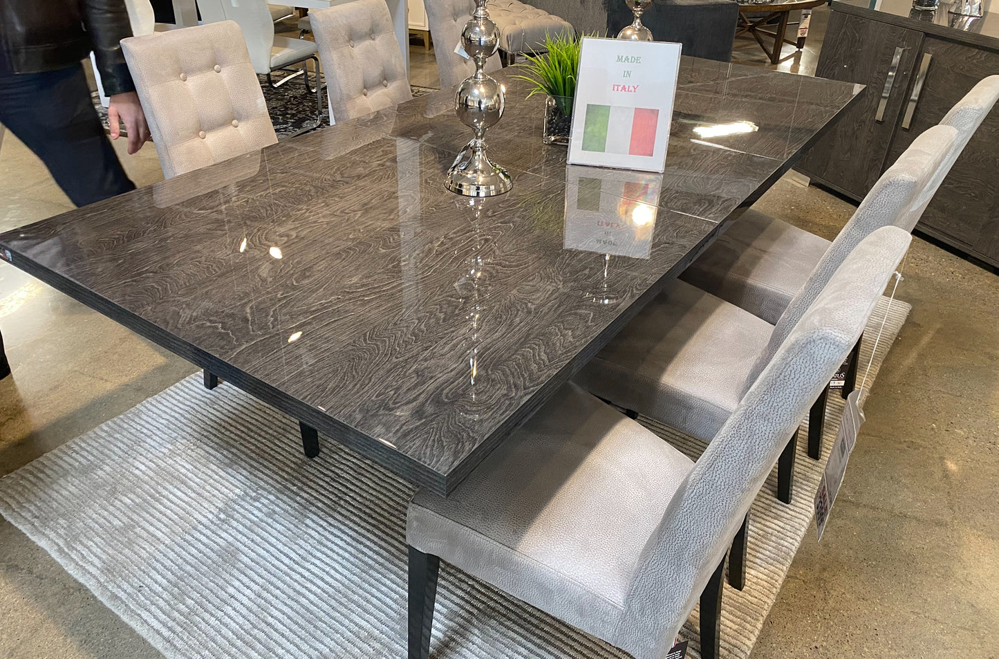 Model Sarah Grey  Italian Dining Set SPECIAL ORDERS ONLY
