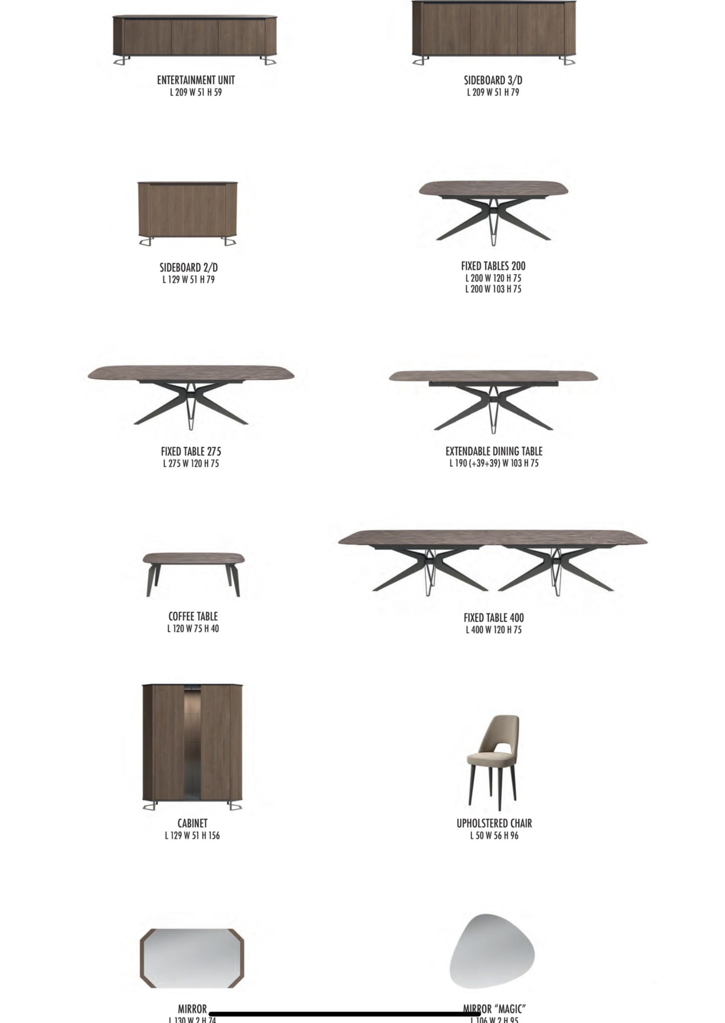 Model HEXAGON   Italian Dining Set SPECIAL ORDERS ONLY
