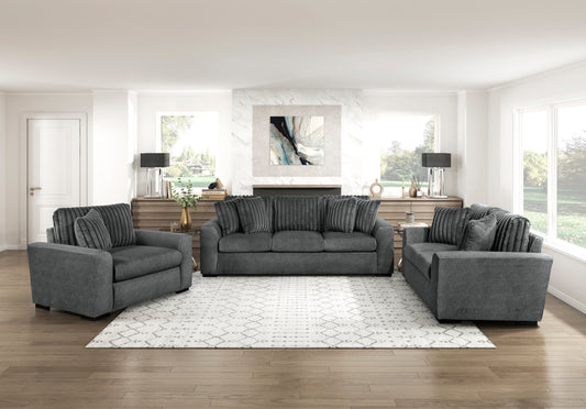 Model 9720DGY Fabric Sofa Set California Stocks