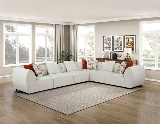 Model 9669CN 3 CR+3 AC  Fabric Modular Sectional Sofa  California Stocks
