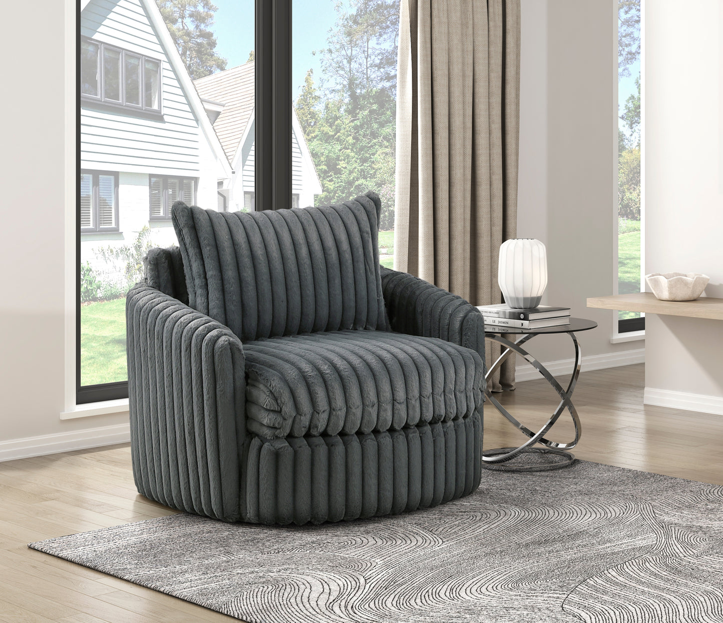 Model 9539BEG-1SW Swivel Chair