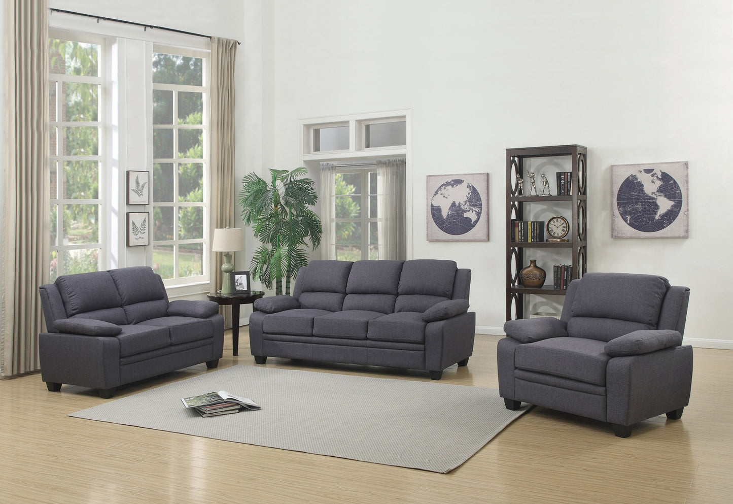 Fabric Sofa / Love Seat /Chair  Model 9151GY Toronto Stocks
